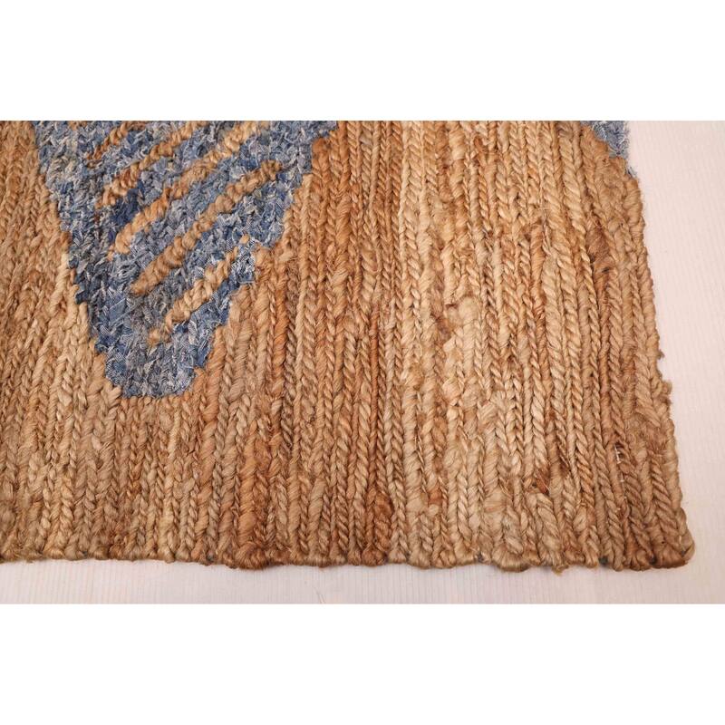 ECARPETGALLERY Braided Weave Palas Denizli Light Brown Cotton, Jute Rug - 5'1 x 8'0