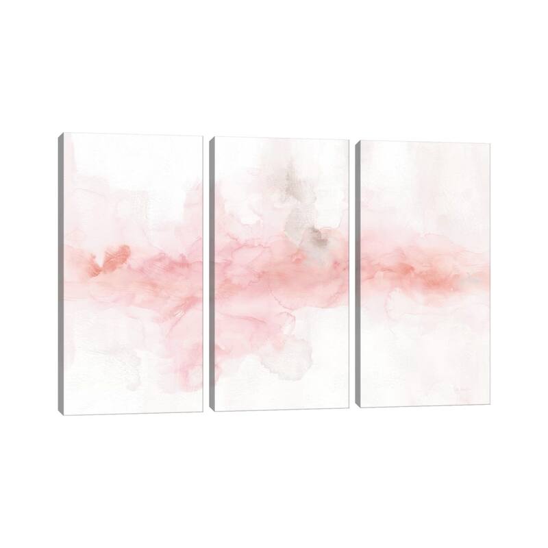 iCanvas "Rainbow Seeds Abstract Blush Gray Crop" by Lisa Audit 3-Piece Canvas Wall Art Set