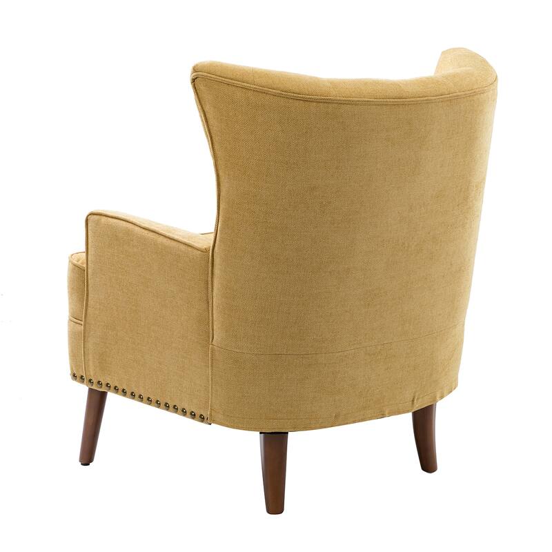Alpheus Accent Armchair with Tufted Back Set of 2 by HULALA HOME