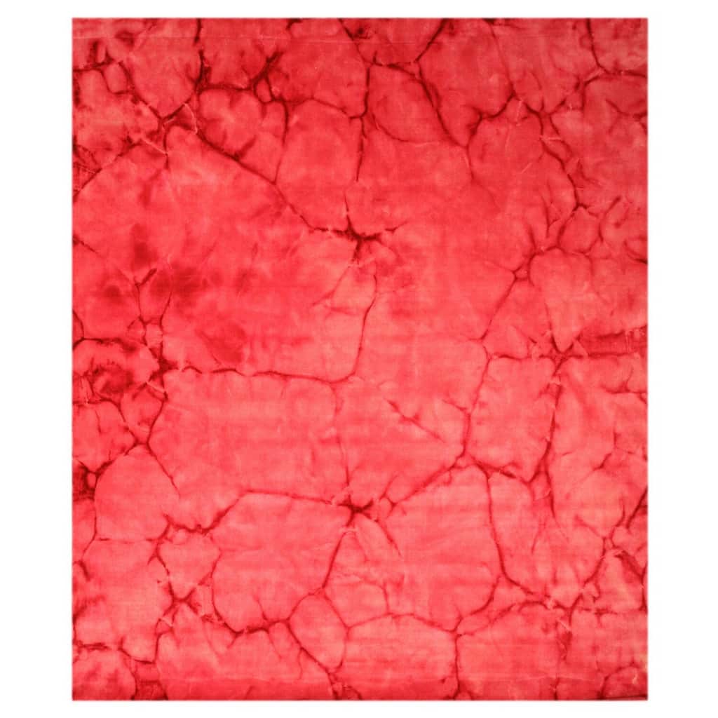 Handmade Pink Wool Dip-Dyed Rectangle Rug, 3' x 5', Contemporary Modern Home Accent - L