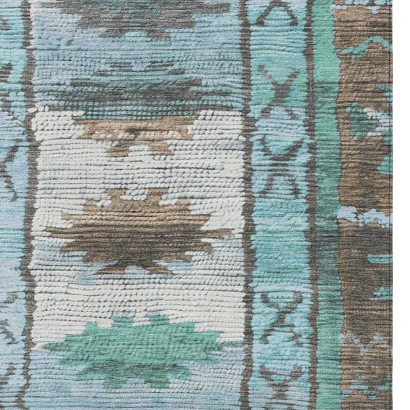HomeRoots Tribal Transitional Rectangle Outdoor Rug