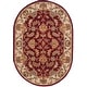 preview thumbnail 75 of 83, SAFAVIEH Handmade Heritage Sharee Traditional Oriental Wool Rug 4'6" x 6'6" Oval - Red/Ivory - Oval