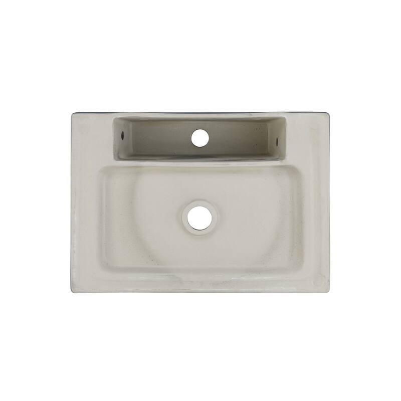Claire 20” Rectangle Ceramic Vessel Sink in Matte Grey