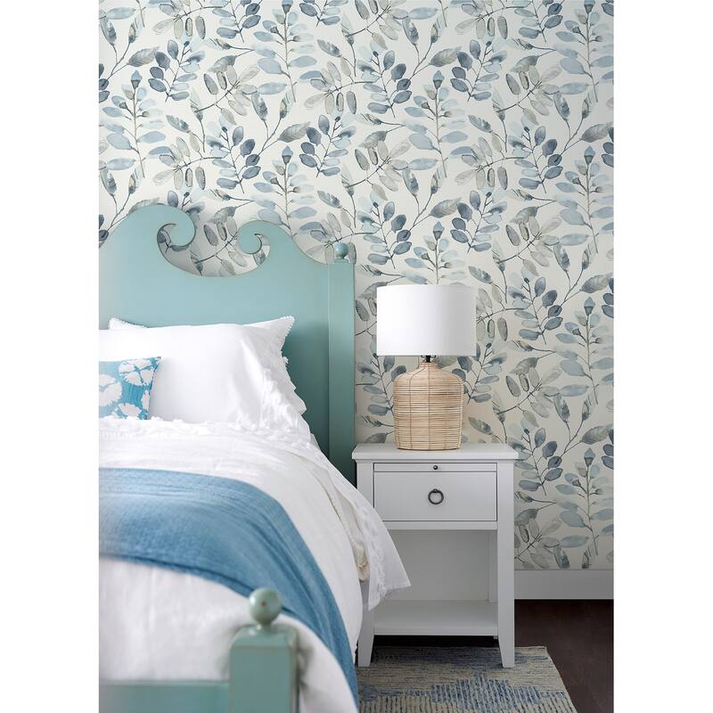 Chesapeake Pinnate Blue Leaves Wallpaper