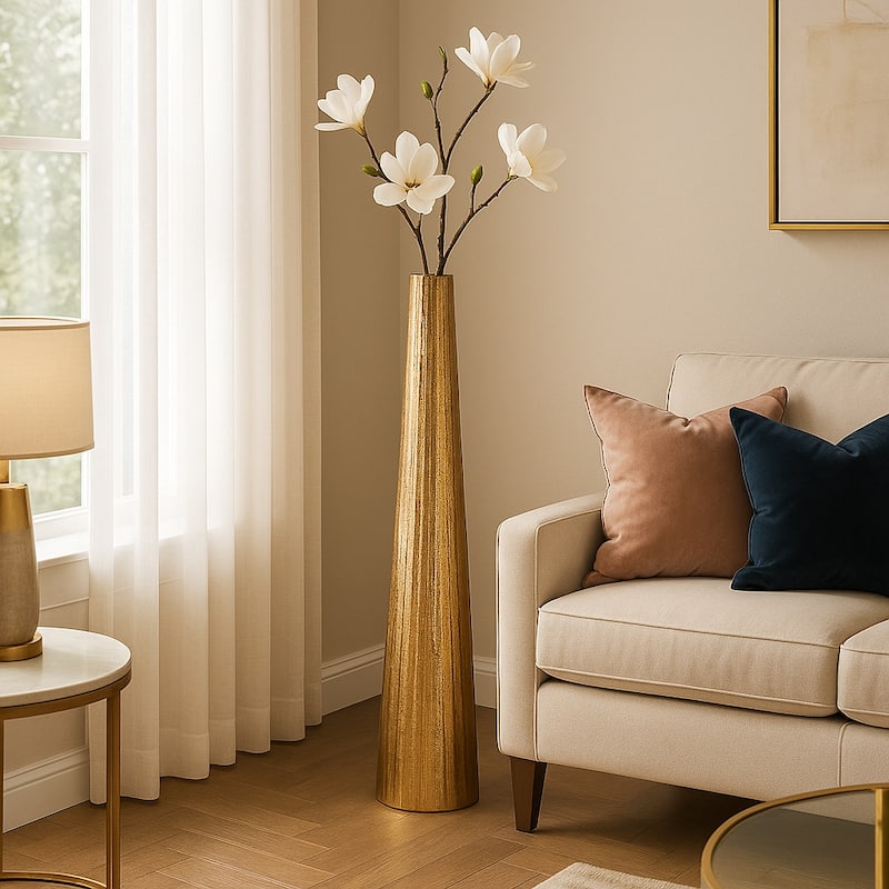 Decorative Vase with Textured Finish - Sculptural Vase for Home Decor