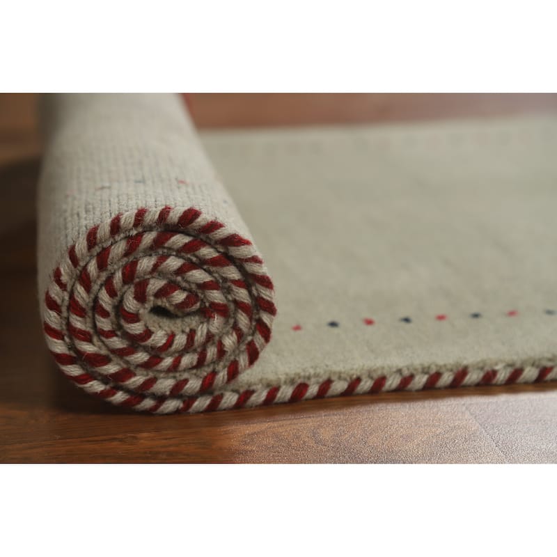 Gabbeh Indian Runner Rug Hand-Knotted Wool Carpet - 2'5" x 7'11"