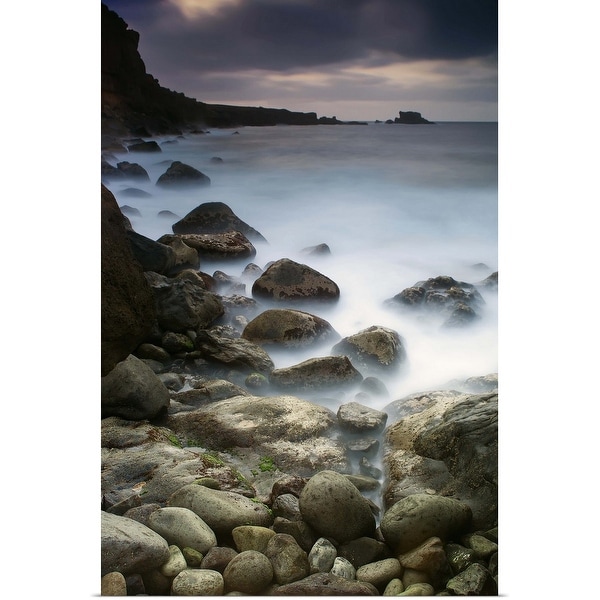 "Rocks near sea" Poster Print