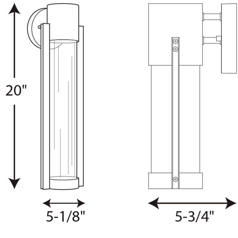 Z-1030 Collection One-Light LED Medium Wall Lantern - 23.250" x 12.250" x 7.370" - 23.250" x 12.250" x 7.370"