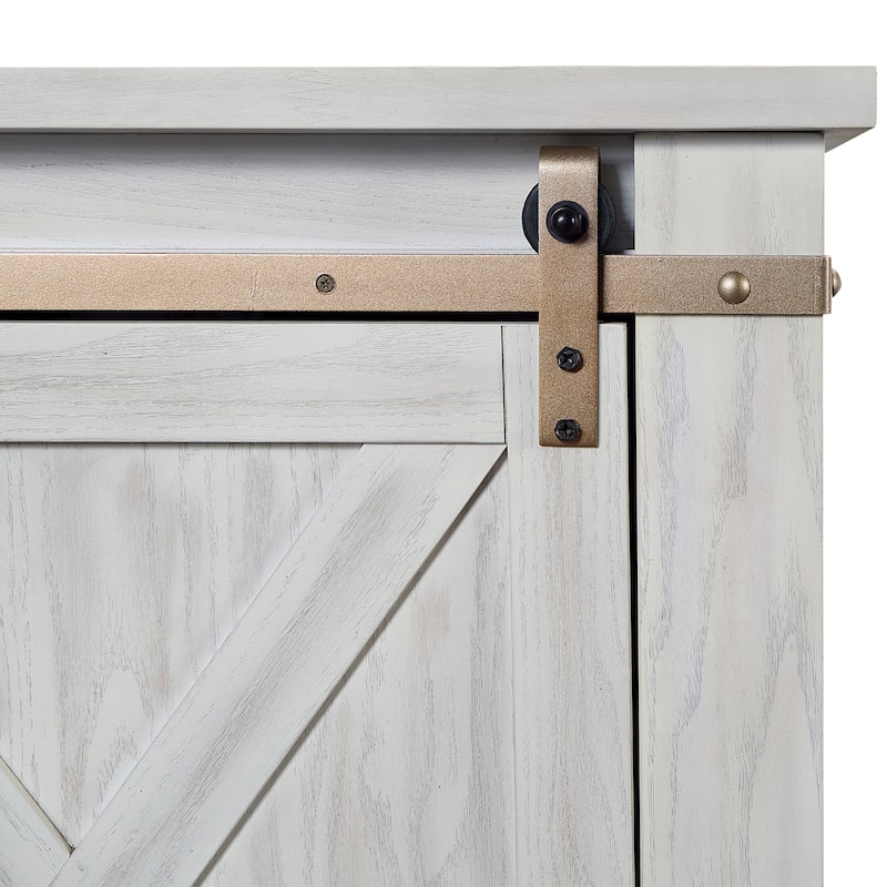 Furniture of America Cordone Farmhouse 72-inch Wood Multi-storage TV Console