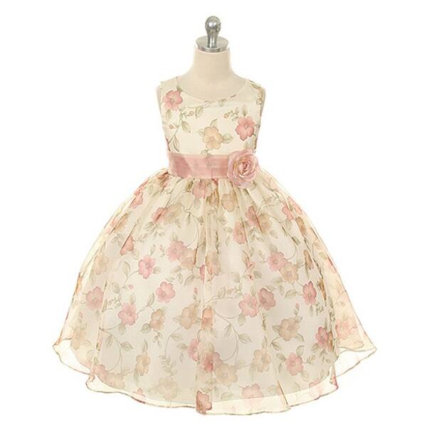 Shop Kids Dream Little Girls Vintage Rose Organza Floral Easter