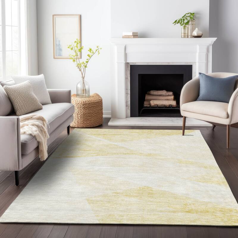 Machine Washable Indoor/ Outdoor Chantille Contemporary Geo Rug