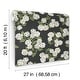 preview thumbnail 6 of 5, Hydrangea Black and White Peel and Stick Wallpaper