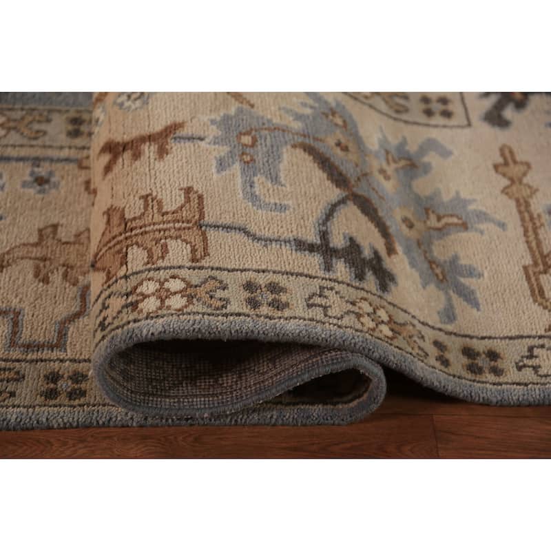 Oushak Indian Area Rug Handmade Wool Carpet - 9'1"x 11'9"