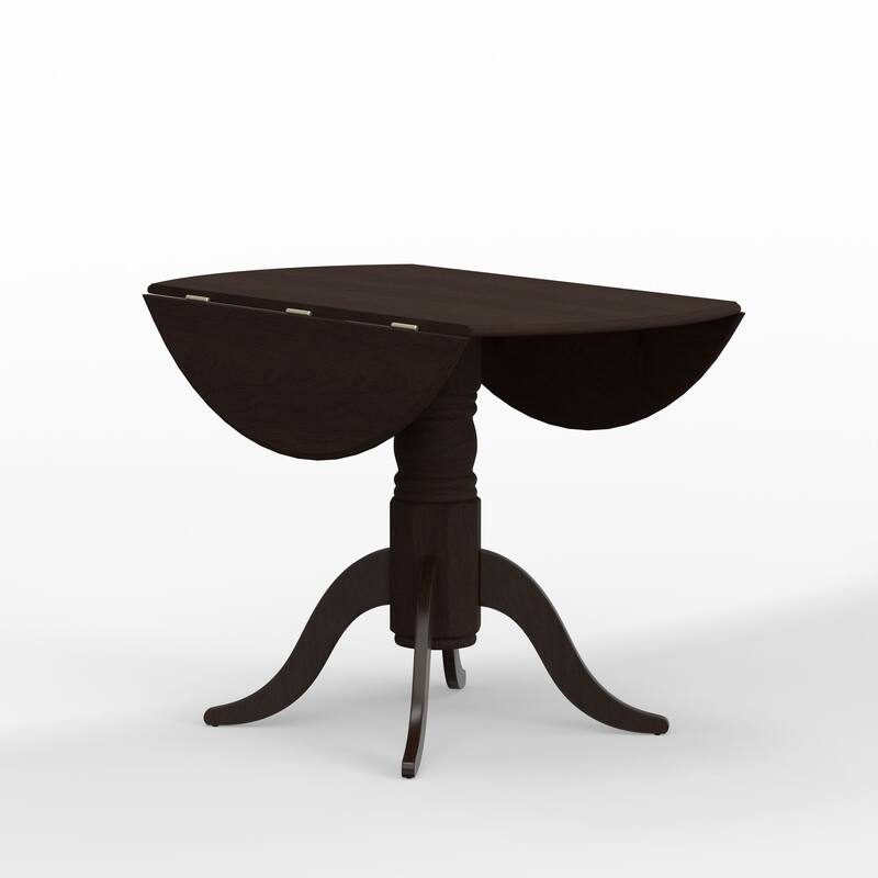 5-Piece Dining Set, 42" Round Drop-Leaf Table and X-Back Chairs