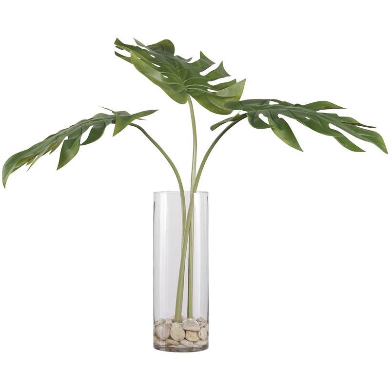 Uttermost 60181 Ibero 30" Tall Glass and Stone Faux Flora Planter