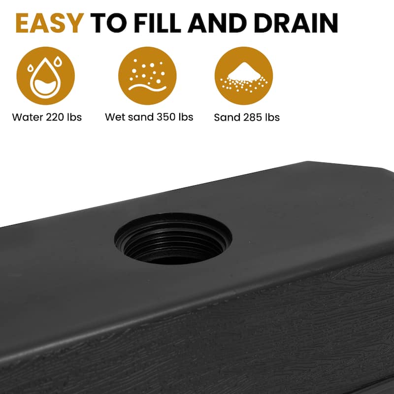 12 x 9 FT Outdoor Patio Aluminum Cantilever Umbrella with Solar Lights Double Canopy with Base