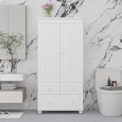 Modern Wooden Bathroom Linen Cabinet