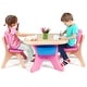 preview thumbnail 1 of 8, Gymax Plastic Children Kids Table & Chair Set 3 PC Play Furniture Multi