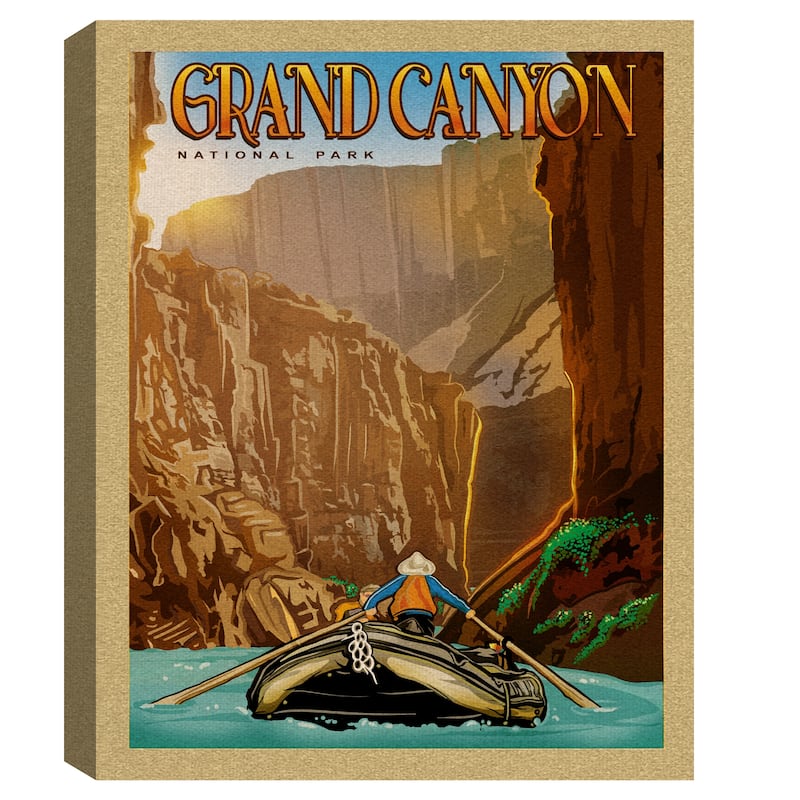 Grand Canyon by Old Red Truck Canvas Art Print
