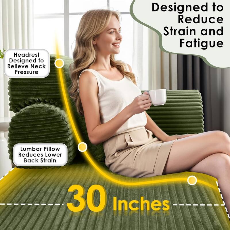 Convertible Sleeper Sofa Bed, 78.5" Corduroy Foldable Loveseat Sofa, King Size Floor Mattress Couch, No Assembly Required