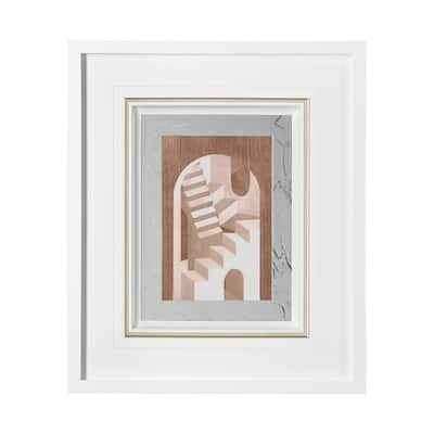 Labyrinth I Burnt Orange Framed Art Print