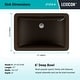 preview thumbnail 3 of 4, Lexicon Platinum V214 Quartz Composite Rectangle Vanity Sink - Galaxy Mocha