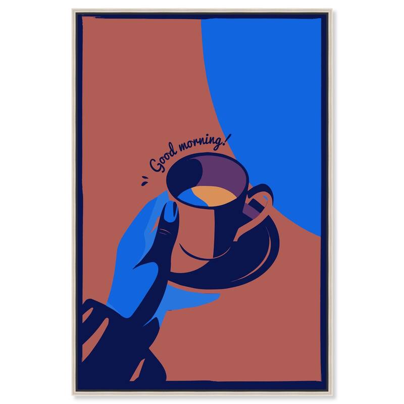 Good Morning Deco Canvas by Art Remedy - Silver - 16" x 24"
