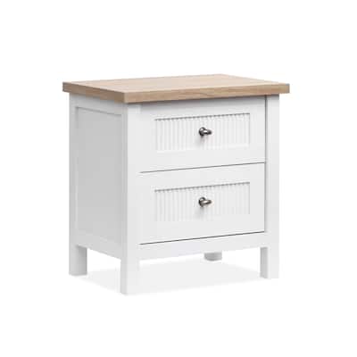 Salt Life Home Windmill Harbour White Whisp and Sand Drawer Nightstand