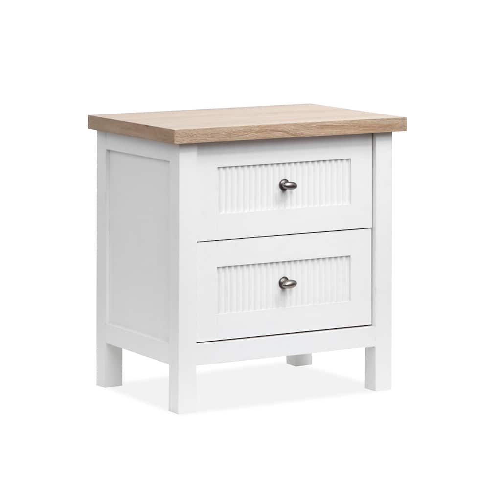 Salt Life Home Windmill Harbour White Whisp and Sand Drawer Nightstand