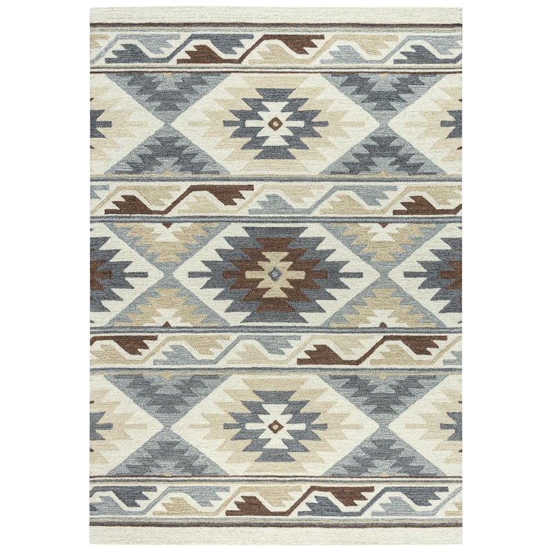Alora Decor Sedona Southwest Geometric Hand-tufted Wool Rug