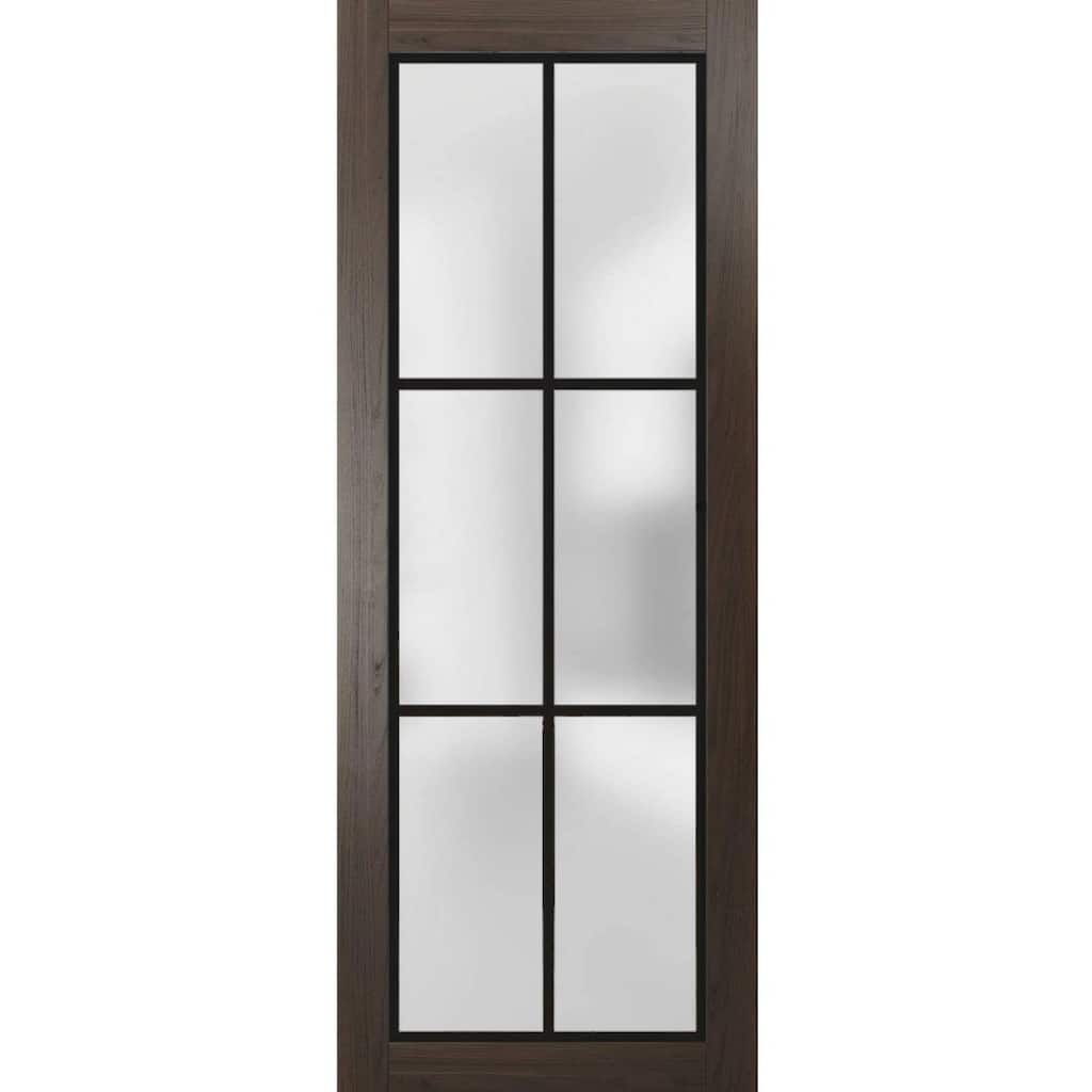 Slab Barn Door Panel 18 x 80 Planum 2122 Chocolate Ash Sturdy Finished
