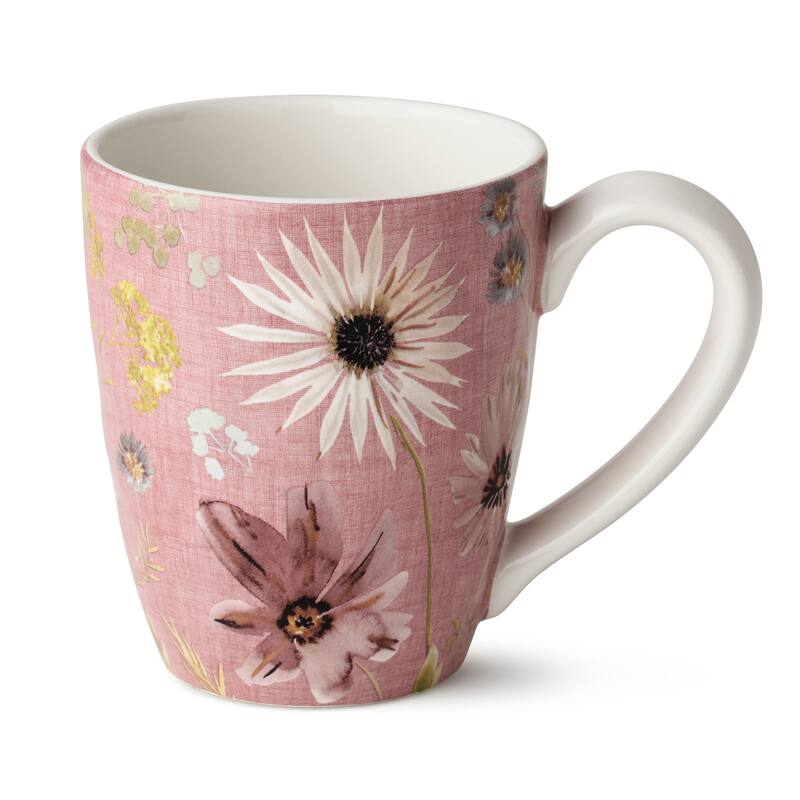 Certified International Wildflowers 16 oz. Mugs, Set of 4 Assorted Designs