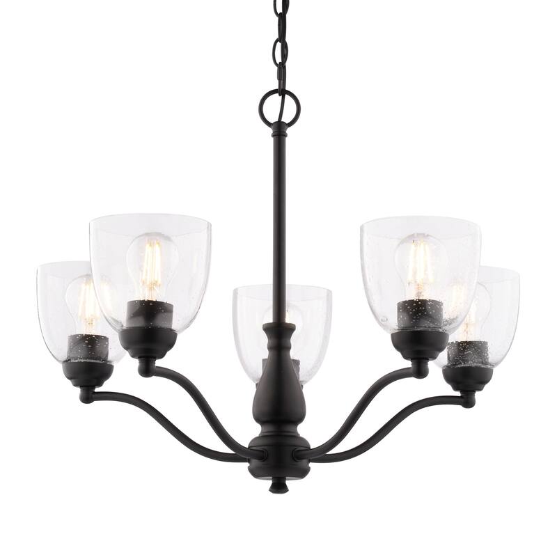 Vaxcel Lighting H0311 Bellwood 5 Light 25" Wide Chandelier - Matte Black