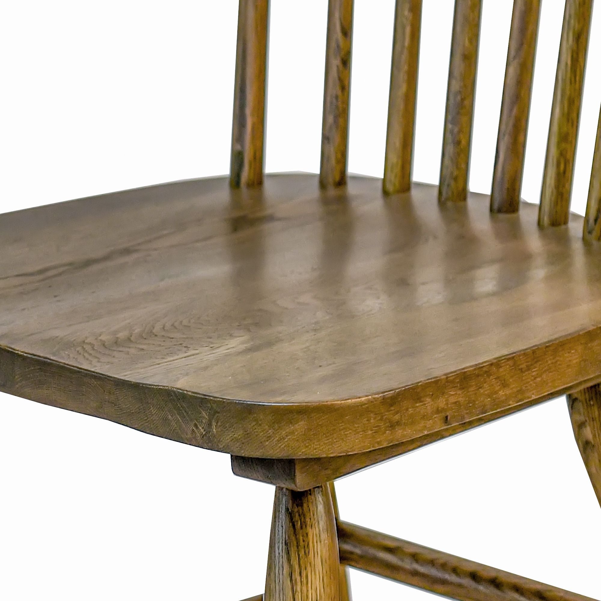 Colonial Solid Oak Spindle Back Side Chair, Weathered Chestnut
