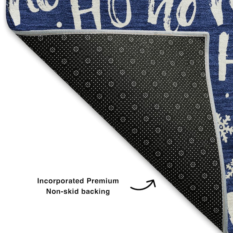 Premium Washable Super Soft Christmas Ho Ho Mayfield Rug
