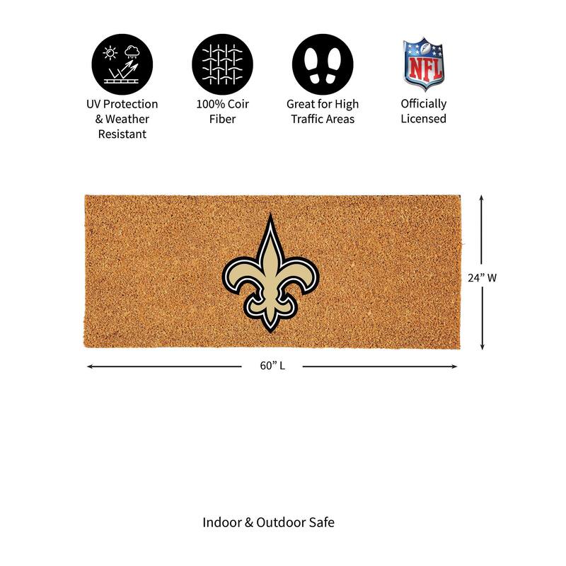 New Orleans Saints Full Color Indoor/Outdoor Coir Mat