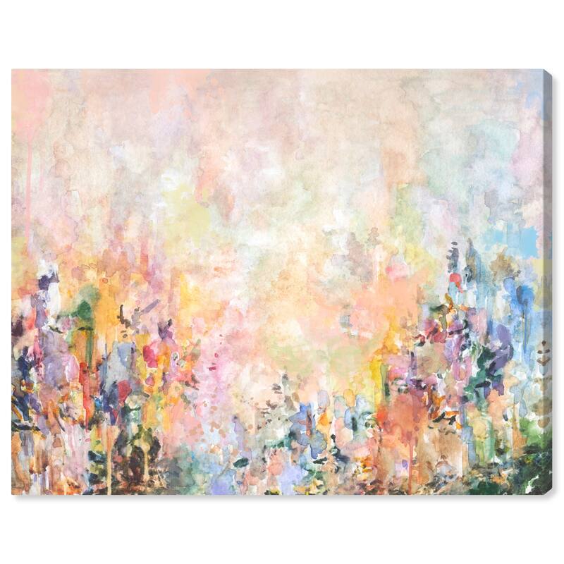 Wynwood Studio Abstract Garden Melting Petals Pink and Light Pink Modern & Contemporary Wall Art Canvas Print