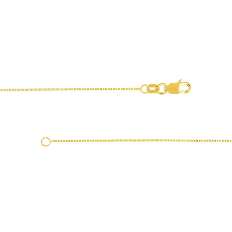 Curata 14k Yellow Gold 0.66mm Box Chain Necklace (Lobster)