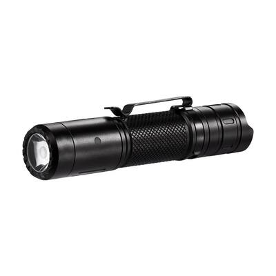 Black Rechargeable LED Flashlight 1200 Lumens with 6 Modes IP66 Waterproof - 1.2 × 1.0 × 4.8 in