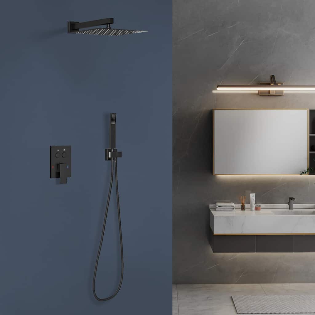 Topcraft 12-Inch Wall Mounted Square Shower System with Rough-in Valve - 12*12