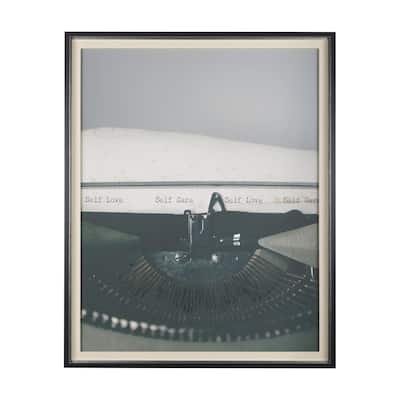 Typewriter Notes Care Framed Art Print