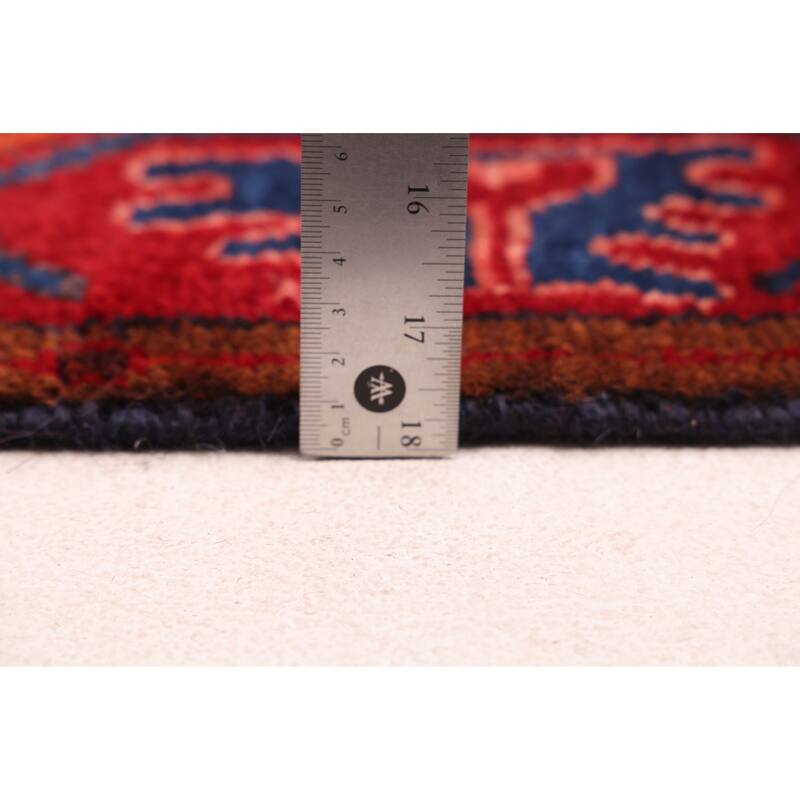 ECARPETGALLERY Hand-knotted Andelz Dark Navy, Red Wool Rug - 3'10 x 10'7