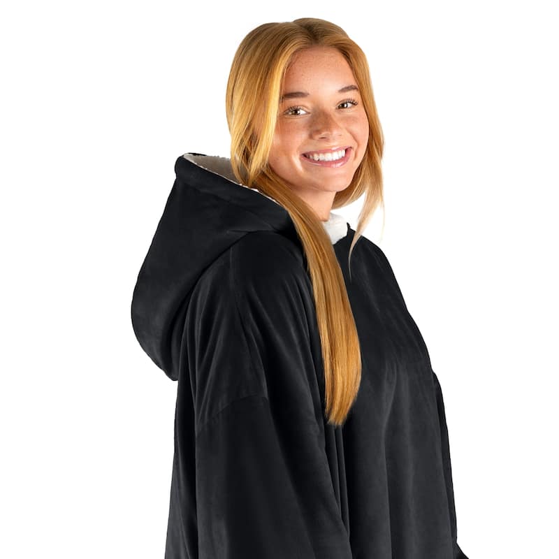Bare Homey B-Cozy Oversized Sherpa Wearable Blanket