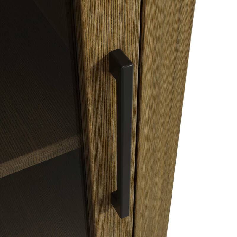 Kensington 16-28 Inch Bath Storage Glass Cabinet