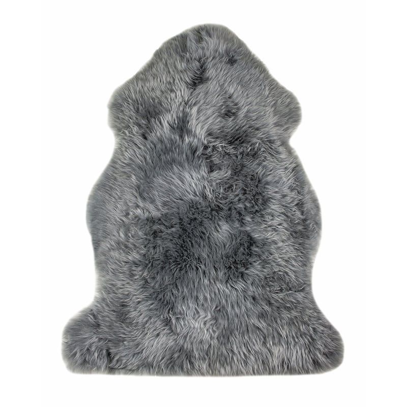 Natural Home Decor Milan Sheepskin Double Rug | 1-Piece - 2' x 3' - Platinum