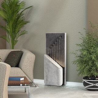 Alpine Corporation 40" Tall Indoor/Outdoor Infinity Calming Floor Fountain, Grey