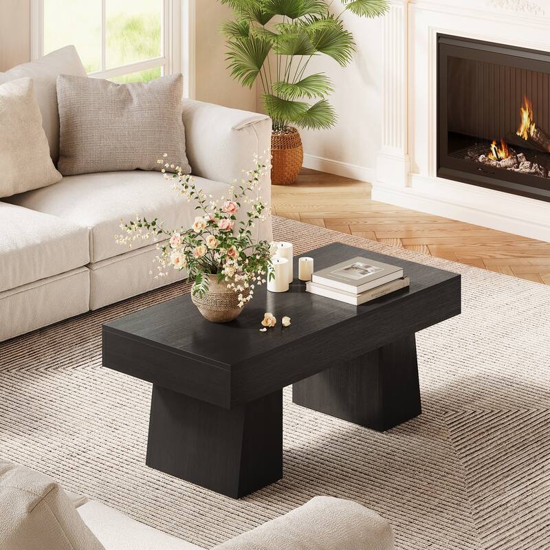 47 Inches Wooden Rectangular Accent Center Tables