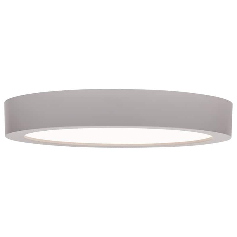 Access Lighting Ulko Exterior - LED Outdoor Flush Mount - 7"D - Silver - Acrylic Lens Diffuser