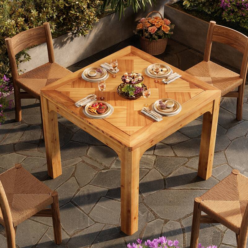 Solid Wood Dining Table Square Kitchen Table for Dining Room