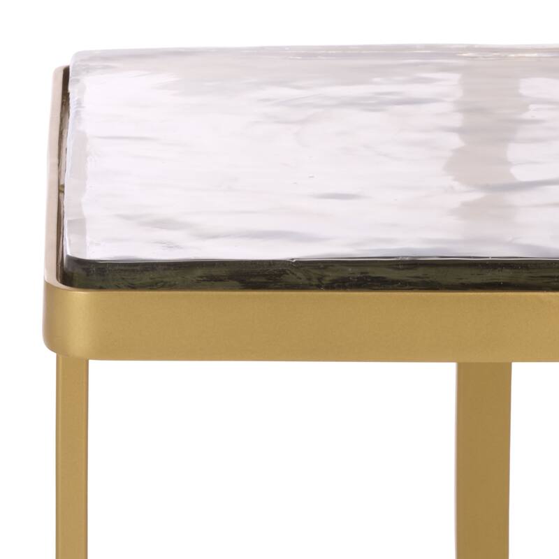 SAFAVIEH Couture Dominic Glass Top Accent Table - 16"W x 16"D x 20"H